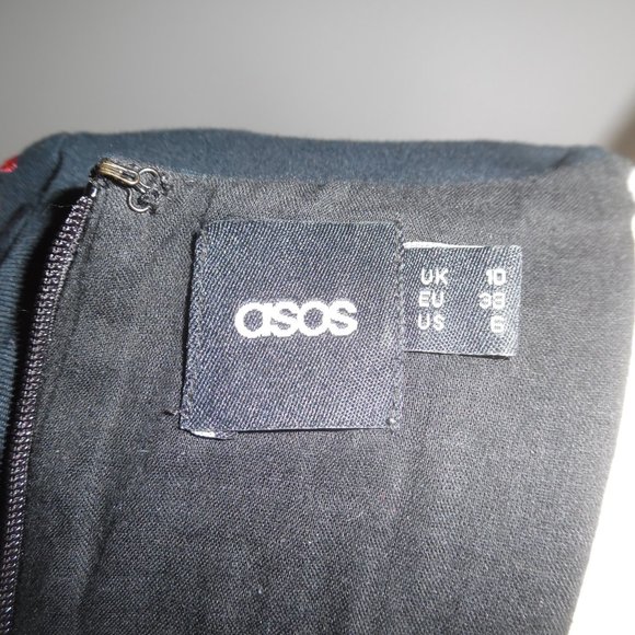 ASOS Collections All Over Embellished Sequins Embroider Shift Aline Cotton Dress - Picture 15 of 15